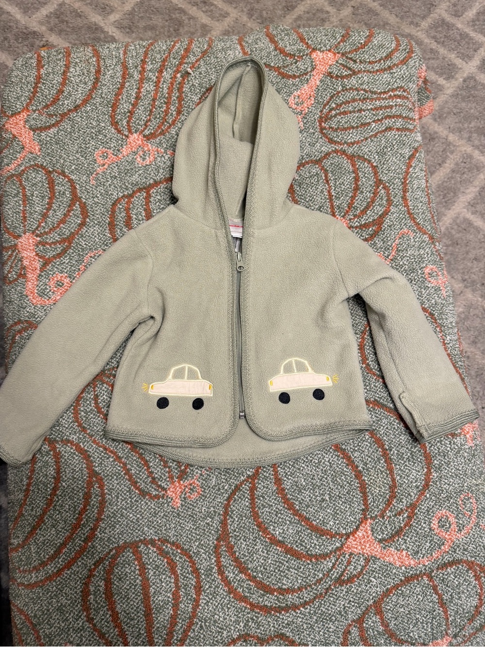 Hannah Anderson Toddler Zip-Up Fleece Hoodie with Car Pockets - Sage - Picture 2 of 4